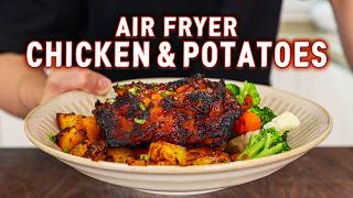 One Pan Air Fryer Gochujang Chicken and Potatoes You’ll Ever Make! 🔥