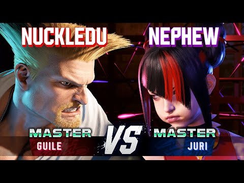 SF6 ▰ NUCKLEDU (Guile) vs NEPHEW (Juri) ▰ High Level Gameplay