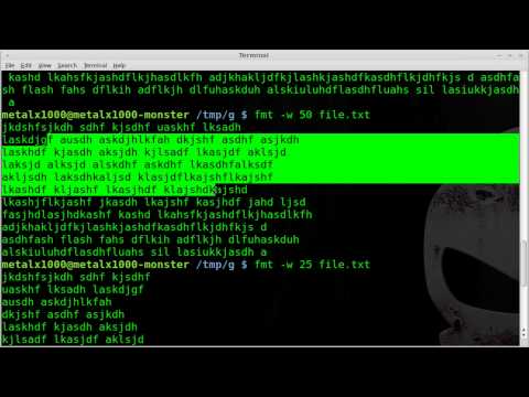 Limit Output Width of Text File with FMT - BASH - Linux