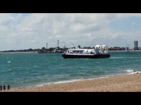 The New Solent Flyer Hovercraft Leaving Southsea