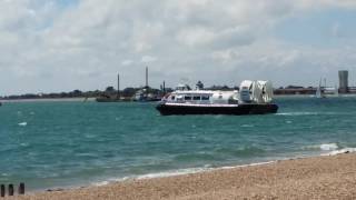 The New Solent Flyer Hovercraft Leaving Southsea