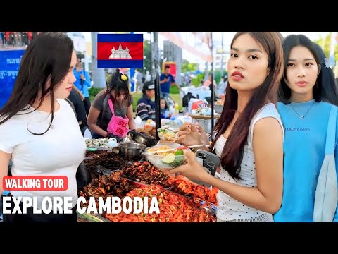 Inside Cambodia Food Market Walking Tour: Real Local Life, People, Khmer Street Food