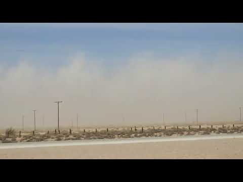 Very Strong Gusty Winds And Dusty In Barstow CA 1:33pm May 28, 2022
