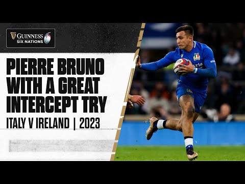 FORZA ITALIA 🇮🇹 | Pierre Bruno with a spectacular intercept try.