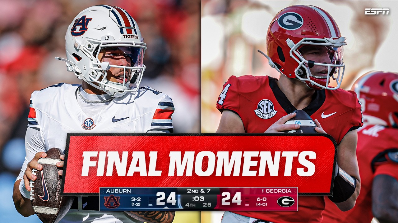 THRILLING FINISH 😱 Ending between the Auburn Tigers and Georgia Bulldogs | ESPN College Football