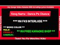 Dance Pe Chance || Free Full Karaoke With Scrolling Lyrics - Rab Ne Bana Di Jodi
