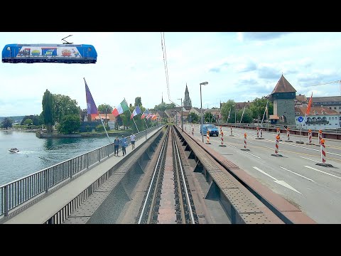 ★ 4K 🇩🇪 Singen - Konstanz - 🇨🇭 Lengwil Führerstandsmitfahrt [05.2020] Kesselzug