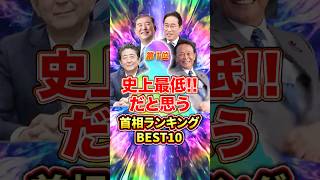 【政治ランキング】史上最低だと思う首相BEST10 #政治ランキング #政治の裏側 #歴代首相 #高市