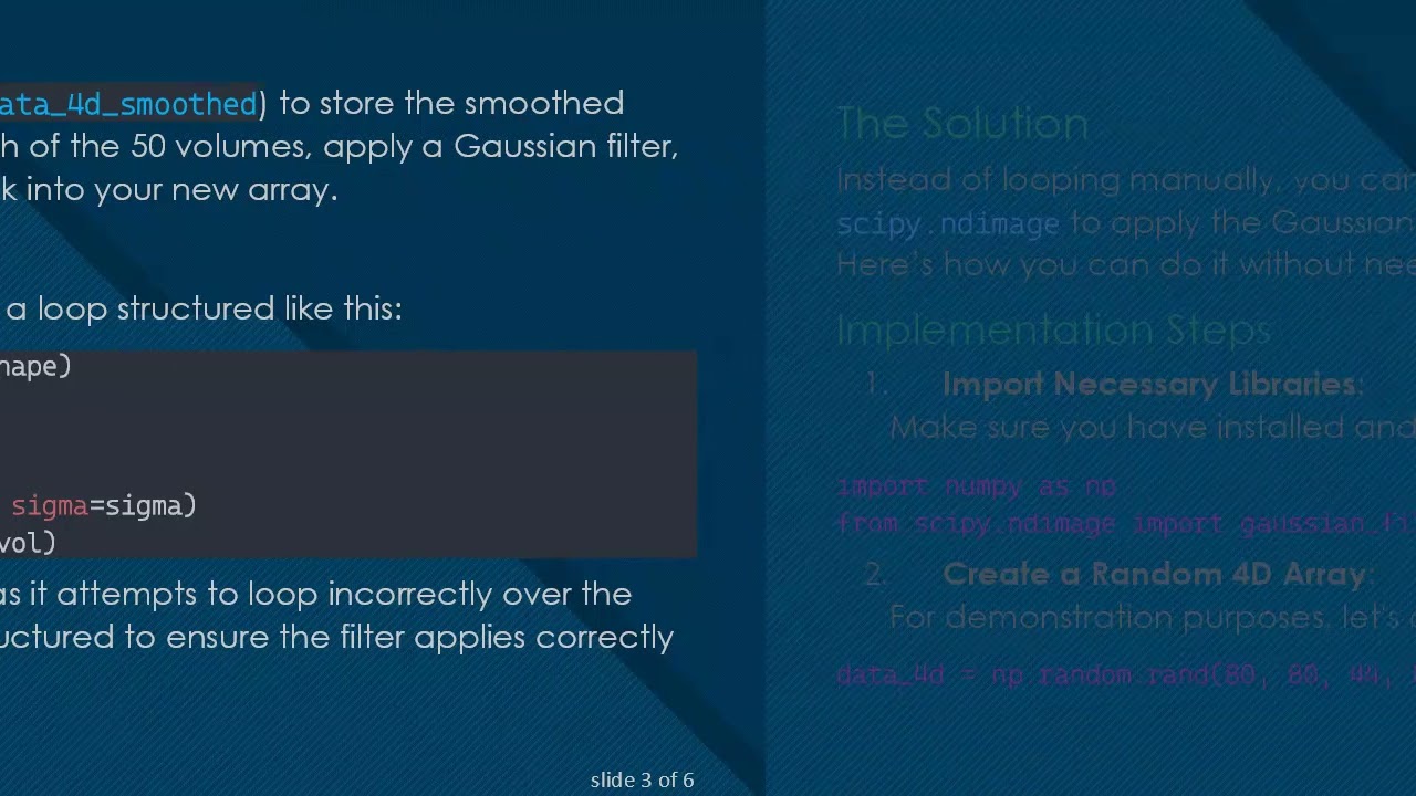 Efficiently Looping Over a Multidimensional Array in Python Using scipy.ndimage