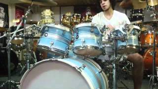 Risen Drums 7-piece Drum Set (Blue-White Burst) Demonstration