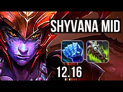 SHYVANA vs IRELIA (MID) | 8/1/7, 1.9M mastery, 400+ games, Godlike | KR Diamond | 12.16