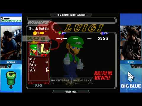 NE Melee Arcadian 4 - AwSmSean (Luigi) vs. Fats (Falco) - SSBM Pools