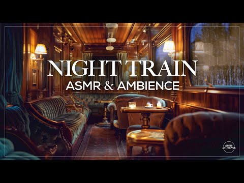 Cozy Night Train Ambience & ASMR - Relaxing Rain & Thunder Sounds to Read, Sleep, Study - No Ads