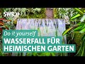 Künstlicher Wasserfall Urlaubsgefühl Künstlicher Wasserfall Urlaubsgefühl