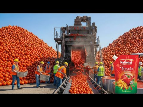 Inside the Real Tomato Ketchup Factory 😱 | From Tomatoes to Bottles