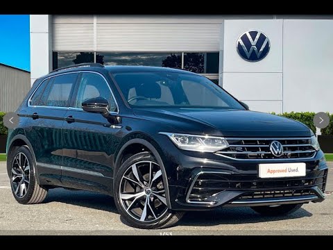 Approved Used Volkswagen Tiguan R-Line 2.0 TDI DSG Deep Black Pearl | Wrexham Volkswagen