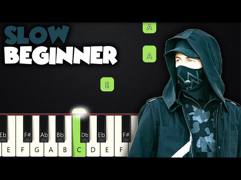 Faded - Alan Walker | SLOW BEGINNER PIANO TUTORIAL + ...