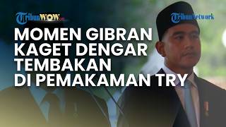 Detik-Detik Wapres Gibran Rakabuming Raka Terkejut saat Upacara Militer Pemakaman Try Sutrisno