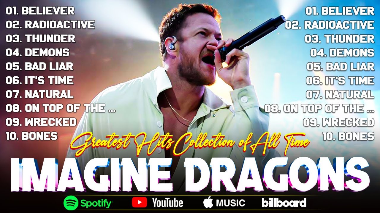 Imagine Dragons Greatest Hits 2026 | Demons, Believer, Thunder 🎸 Top Rock Songs Playlist