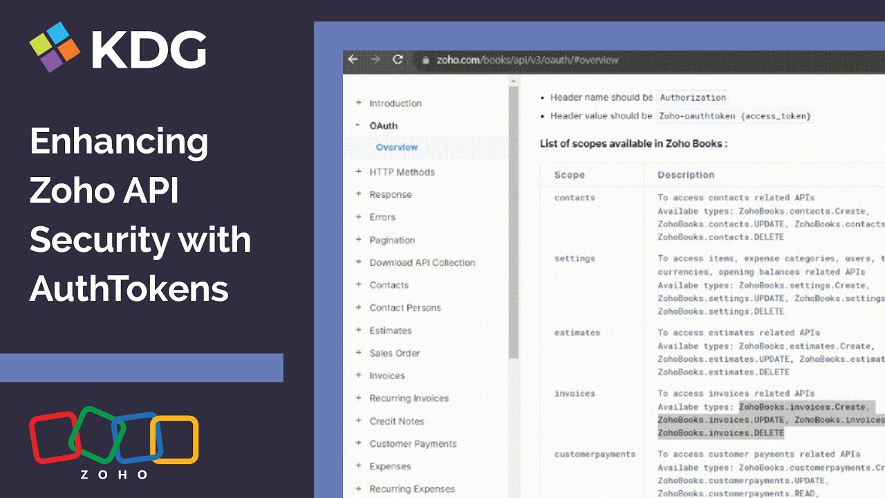 Enhancing Zoho API Security with AuthTokens