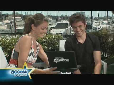 Zac Efron talks to Access Hollywood at the LA Press Junket