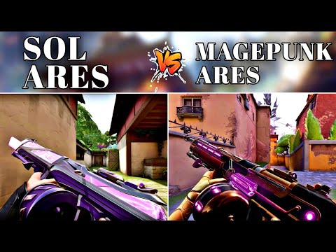 Sentinels Of Light Ares VS Magepunk Ares Comparison || Which One Is The Best Ares Skin In Valorant