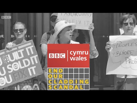 Cardiff Cladding and Building Safety Protest - BBC Wales Today - 17/07/21