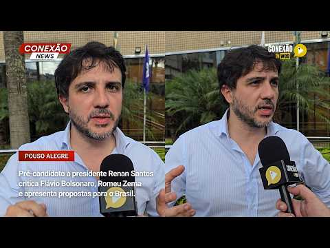 Vídeo: Pré-candidato a presidente Renan Santos critica Flávio Bolsonaro, Romeu Zema e apresenta propostas para o Brasil.