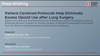 Newswise:Video Embedded patient-centered-protocols-help-eliminate-excess-opioid-use-after-lung-surgery