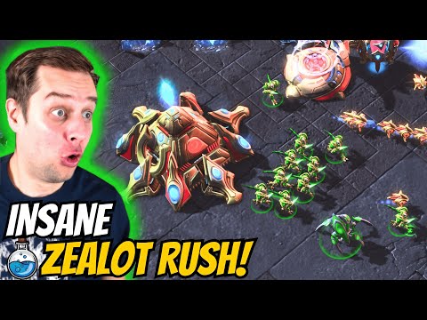 This Zealot Rush is unexpectedly INSANE! | Mass Zealot #4 StarCraft 2
