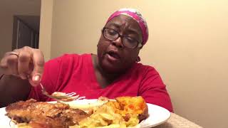 Sunday Dinner Mukbang-Turkey Wings, Cabbage and Sweet Potatoes