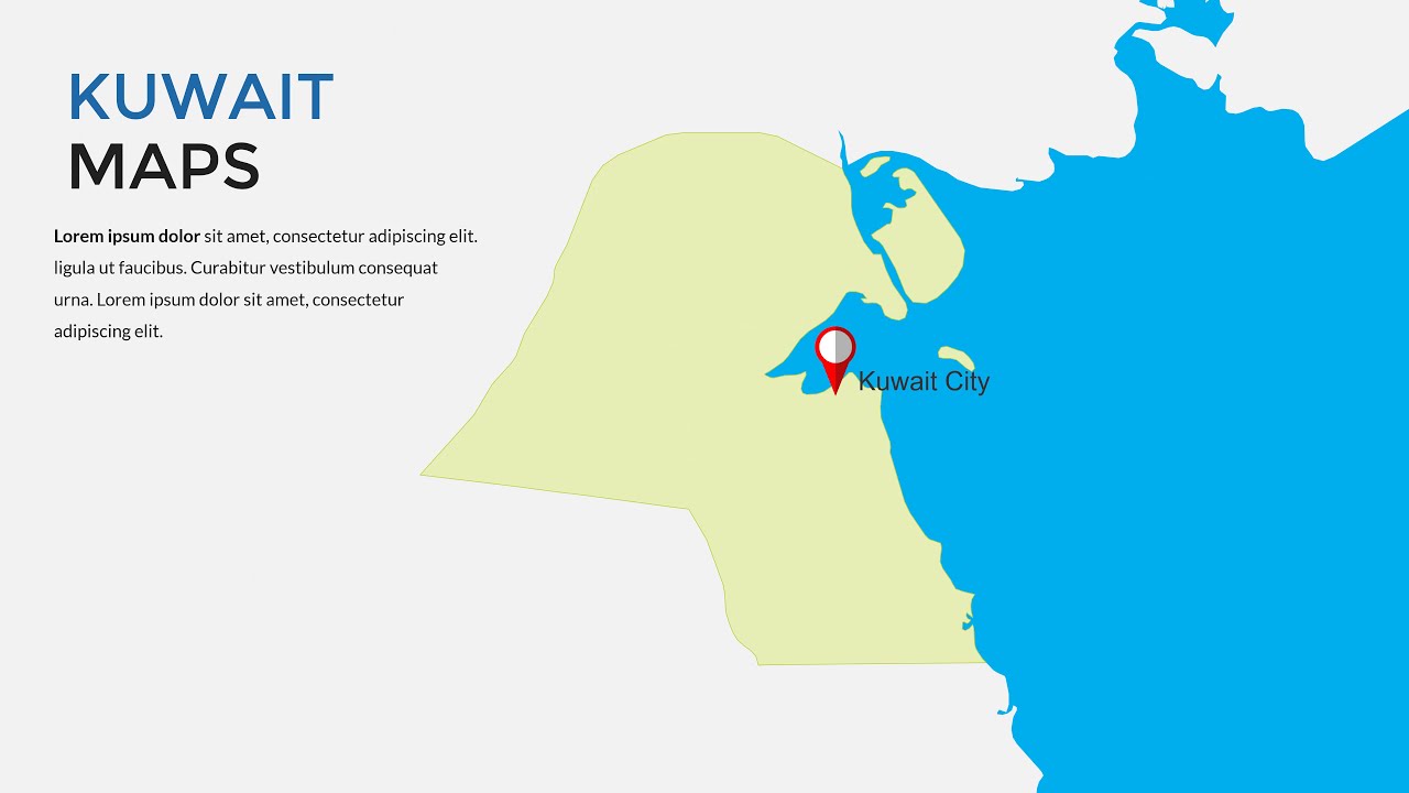 Map of Kuwait presentation: Kuwait PowerPoint maps