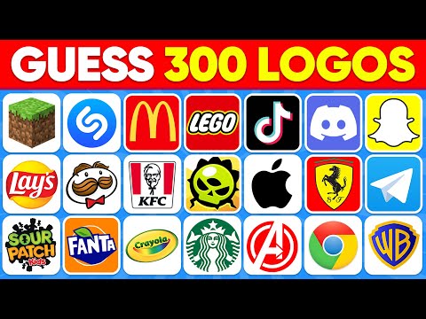 Guess the Logo in 1 Seconds 🥇🍏 300 Famous Logos | Ultimate Logo Quiz | Quiz Alien