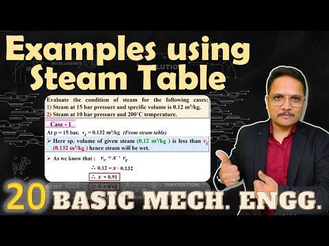 2 Example on Steam table in Basic Mechanical Engineering SteamTable SteamTableExample