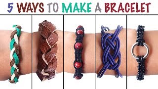 5 Ways To Make A Bracelet For Men | Easy DIY Tutorial | Kreena Desai