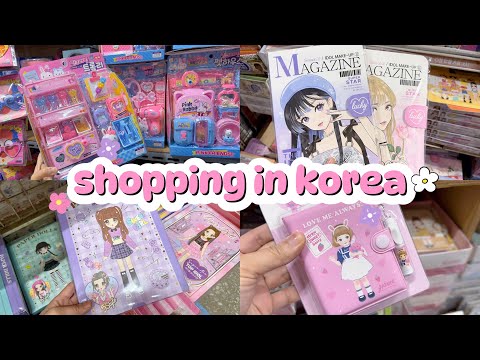 shopping in korea vlog 🇰🇷 cute stationery haul 🎀  secret diary, Kpop dress up & more!