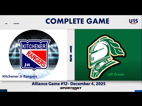 2025.12.04 LJK Green U15 vs Kitchener Jr Rangers