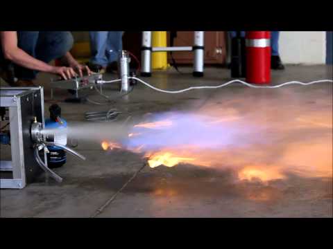 99% Methanol-Nitrous Oxide - Liquid Rocket Engine Impinging Injector Hot Test
