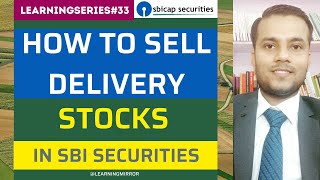How to sell Holdings Stocks in SBI Securities | एसबीआई सिक्योरिटीज में होल्डिंग स्टॉक कैसे बेचें?