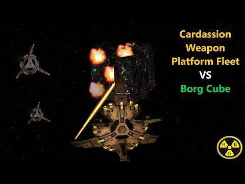 Cardassian Weapons Platform VS Borg Cube | Star Trek Ship Battles | Bridge Commander |
