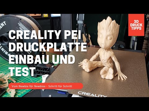 Magnetische PEI Druckplatte für den Creality CR6 SE - Einbau und Test