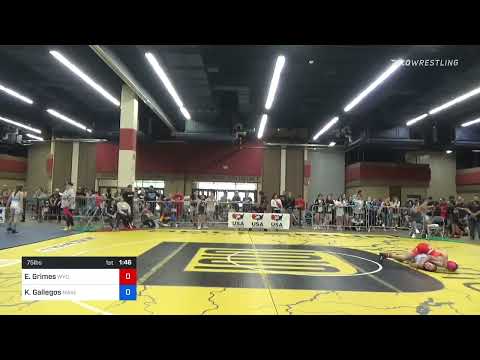 75 Lbs Quarterfinal - Emma Grimes, Wyoming Seminary Wrestling Club Vs Katelyn Gallegos, Maine Eagl