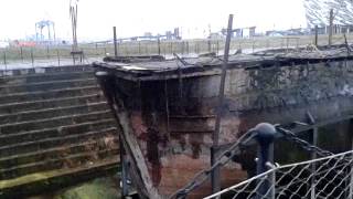 SS Nomadic, RMS Titanic tender and Cassion dock gate Belfast docks