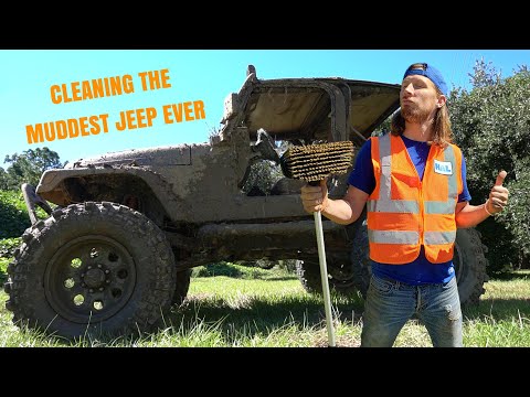 Den schlammigsten Jeep reinigen | Dreckigster Schlamm bedeckte Offroad