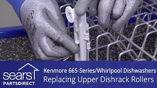 Stationary and Adjustable Roller Replacement — Kenmore 665-Series and Whirlpool Dishwashers
