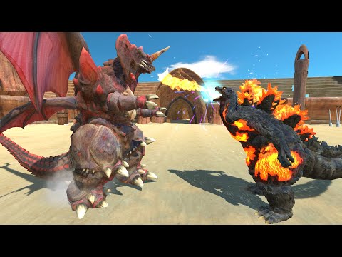 Destoroyah vs Godzilla Burning - Animal Revolt Battle Simulator