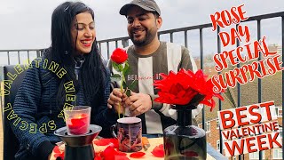 She planned Rose Day Surprise 🌹 [ Valentine's week ] - Richa & Saurav World