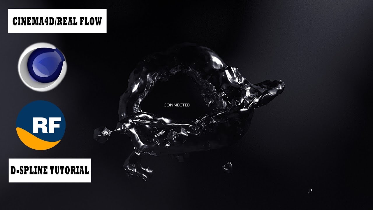 Cinema4d/Real flow- create D-spline daemon water loop with realflow,real flow tutorial, water splash