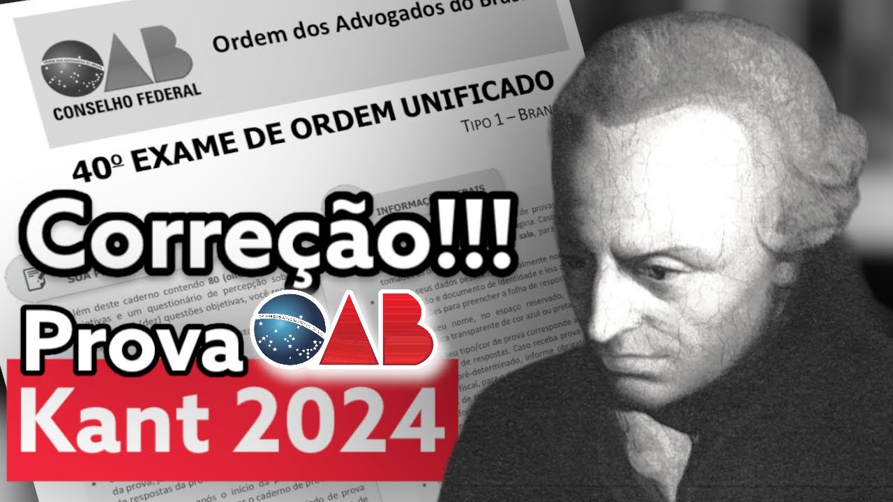Dignidade da Pessoa Humana em Immanuel Kant na Prova da Ordem 2024