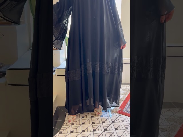 عباية شيفون مطرزة